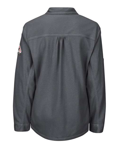 iQ Series® Women's Long Sleeve Polo with 4-Button Placket | USA Decoration