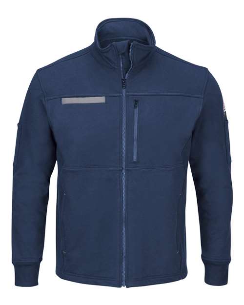 Zip Front Fleece Jacket-Cotton /Spandex Blend | USA Decoration