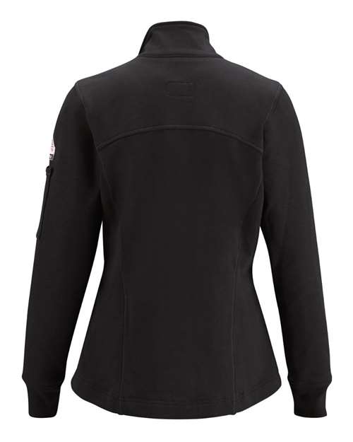 Women's Zip Front Fleece Jacket-Cotton/Spandex Blend | USA Decoration