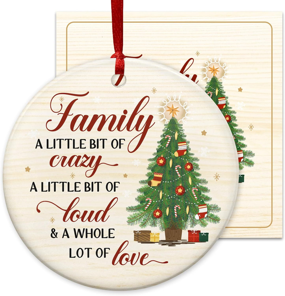 WRAPIX Family Christmas Ornaments 2026 - Christmas Funny Gifts for Family