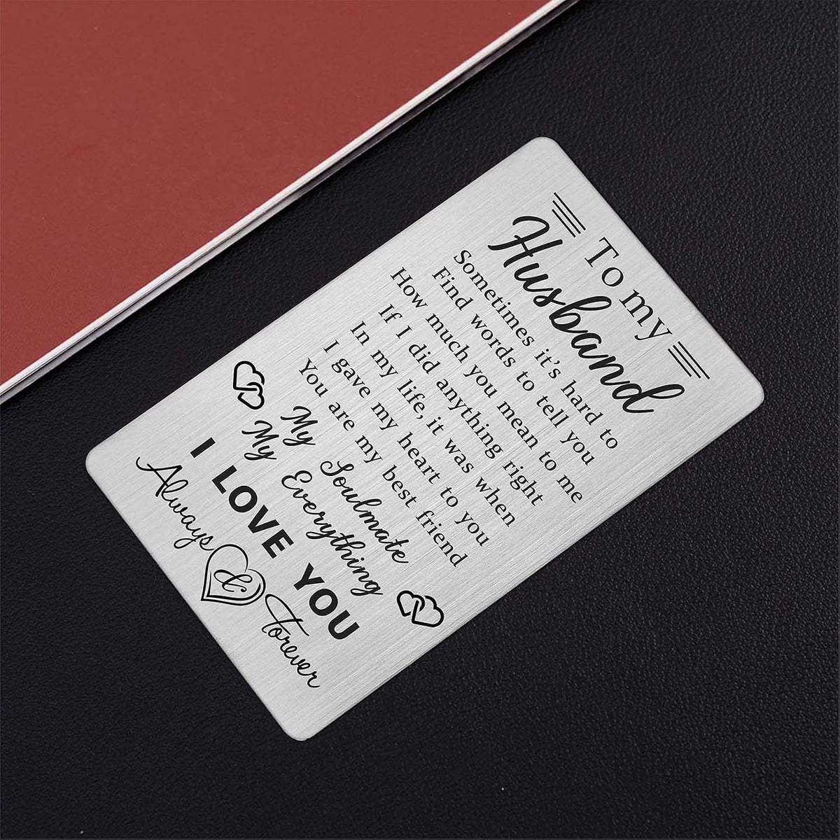 To My Husband Wallet Card, Anniversary Cards for Husband Birthday Gifts
