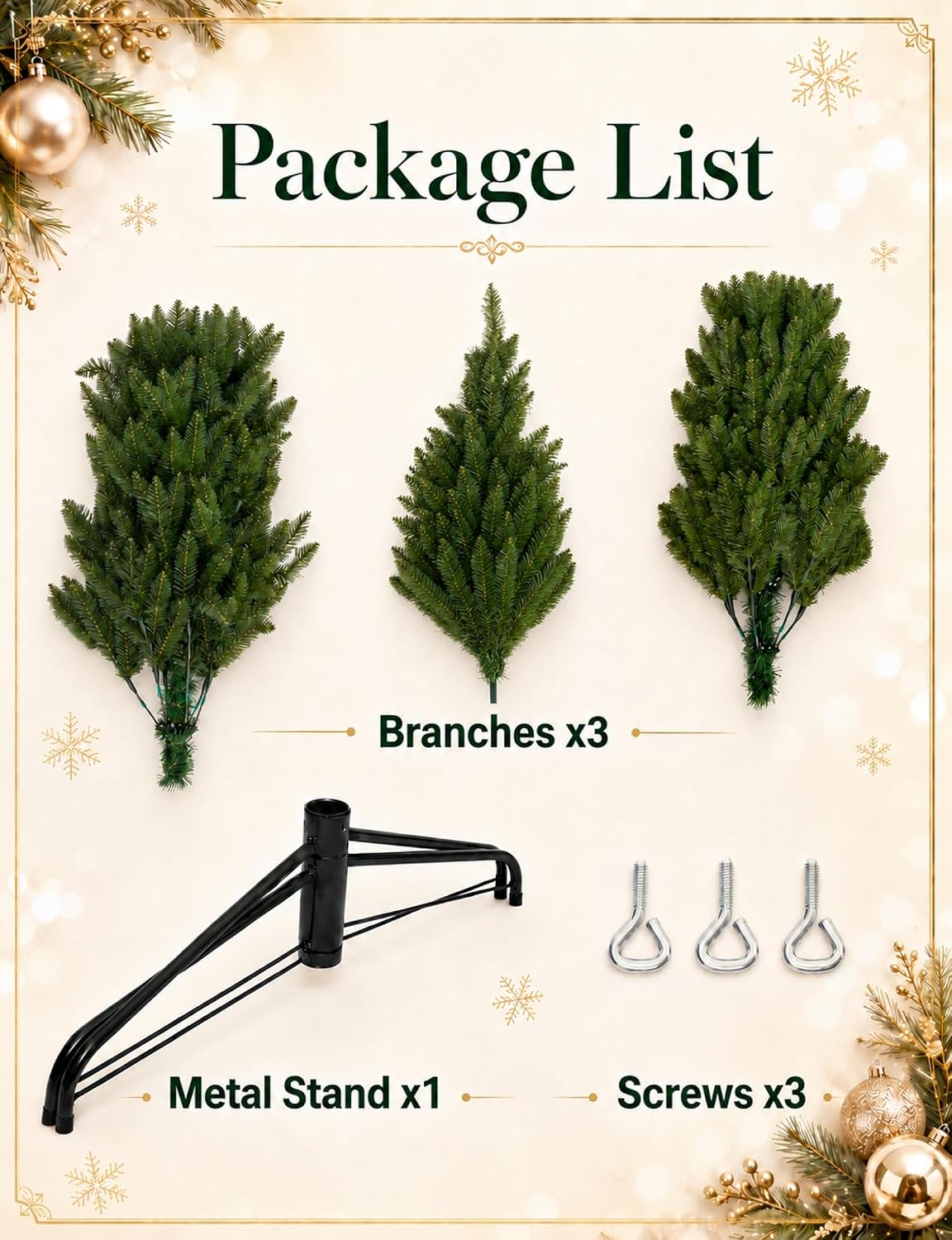 7.5ft Artificial Pencil Slim Christmas Tree, Includes Metal Stand, Kingswood Fir, Easy Assembly with Hinge