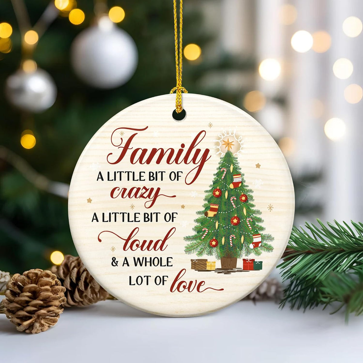 WRAPIX Family Christmas Ornaments 2026 - Christmas Funny Gifts for Family