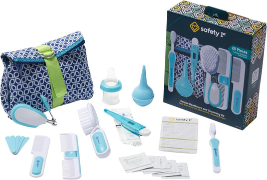 Safety 1st Deluxe Baby Healthcare & Grooming Kit 25 Piece Arctic Blue Nursery Care Set