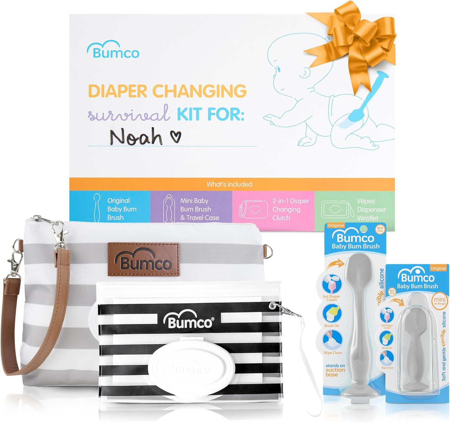 Bumco Personalized Baby Gift Set – Diaper Changing Kit