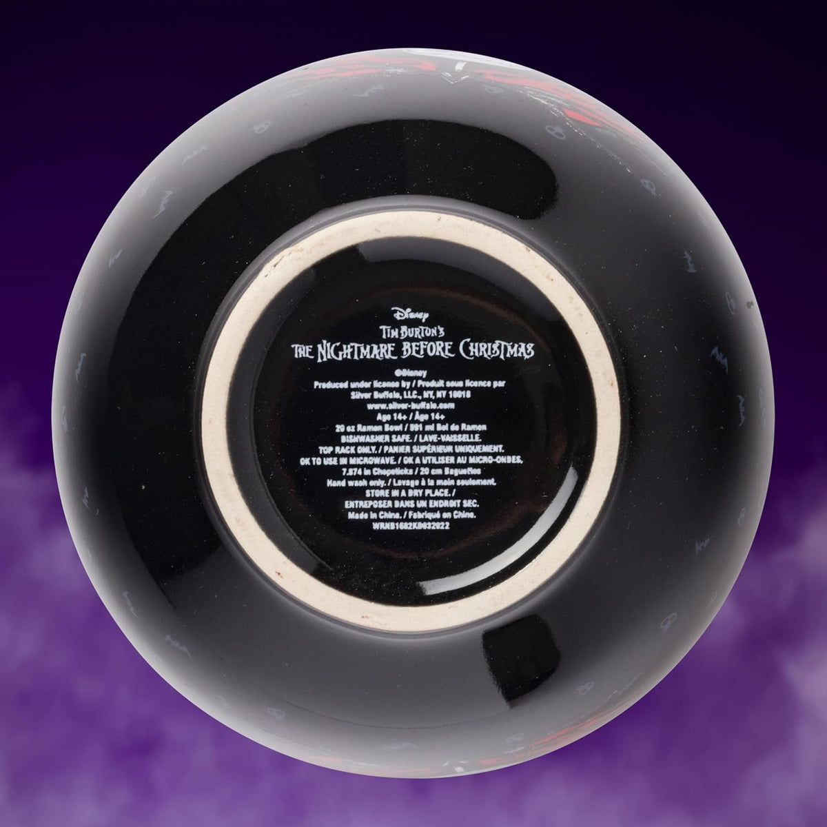 Silver Buffalo Disney The Nightmare Before Christmas, Ramen Bowl, 20oz