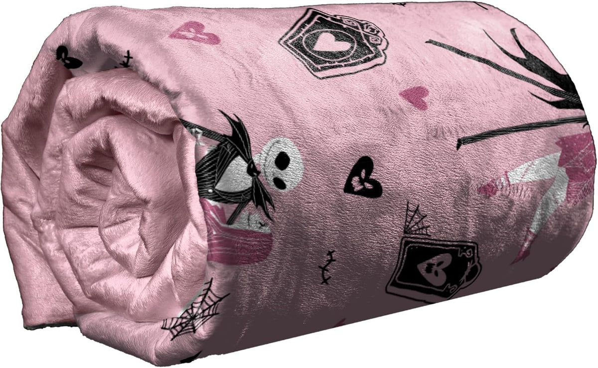 Disney Nightmare Before Christmas Silk Touch Throw Misfit Tango 50" x 70" Fleece Blanket
