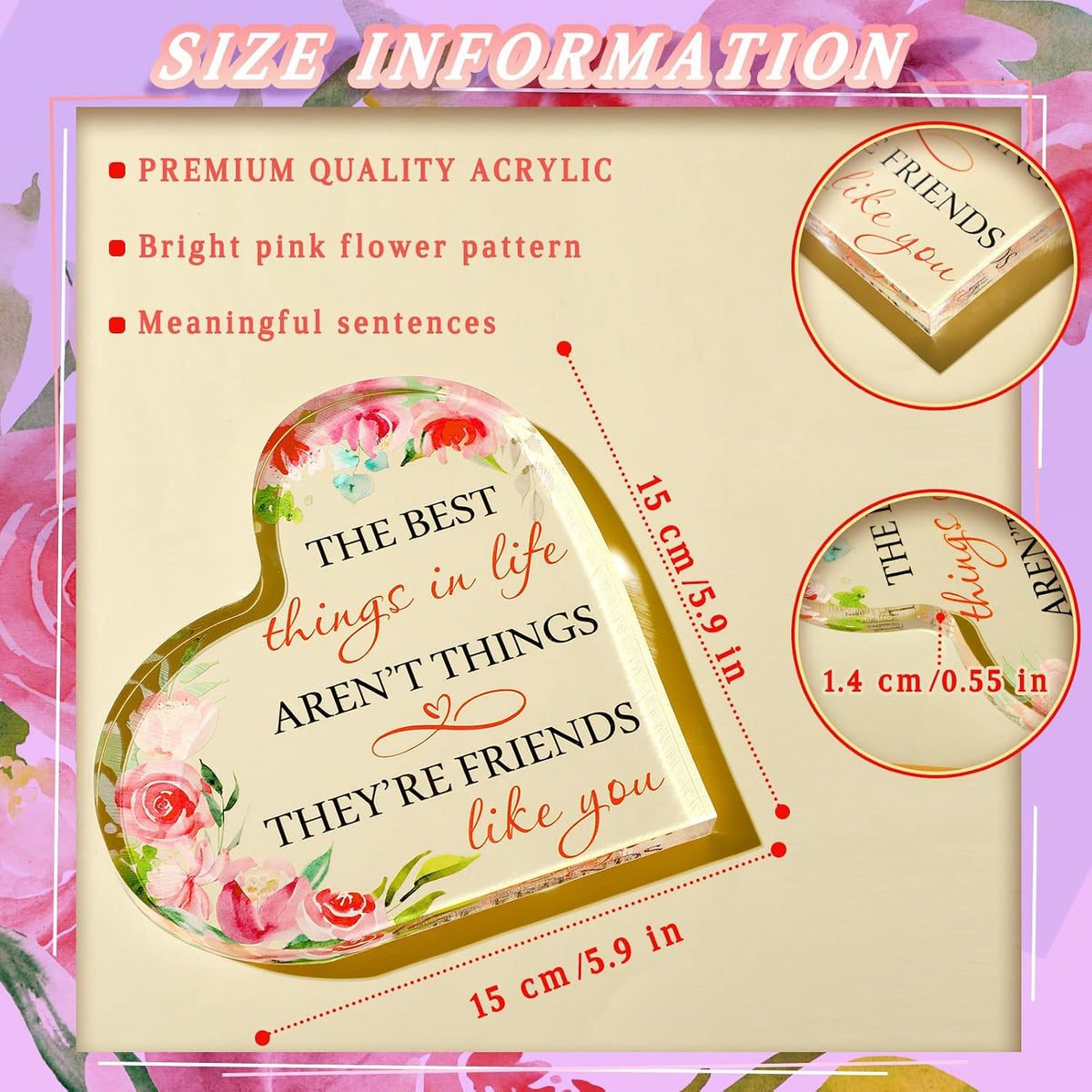 Christmas Friend Gift for Women Friendship Plaque, Sweet Style