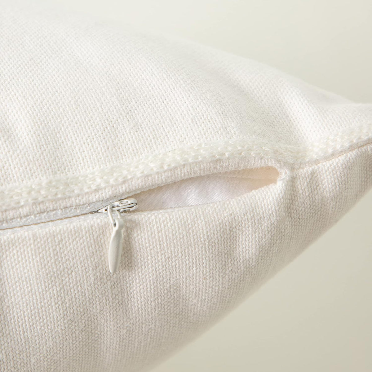 18x18,Cotton Christmas Blessing Throw Pillow Cover for Bed Sofa Cushion Car Snowflake Embroideried Pillowcases,1pair White