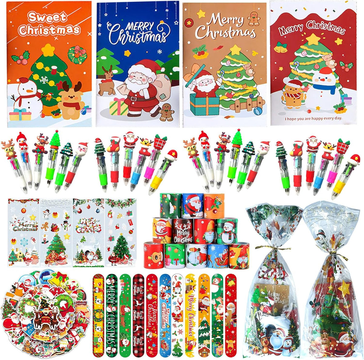 Christmas School Stationery Party Favors, 24 Pack Christmas Classroom Gifts