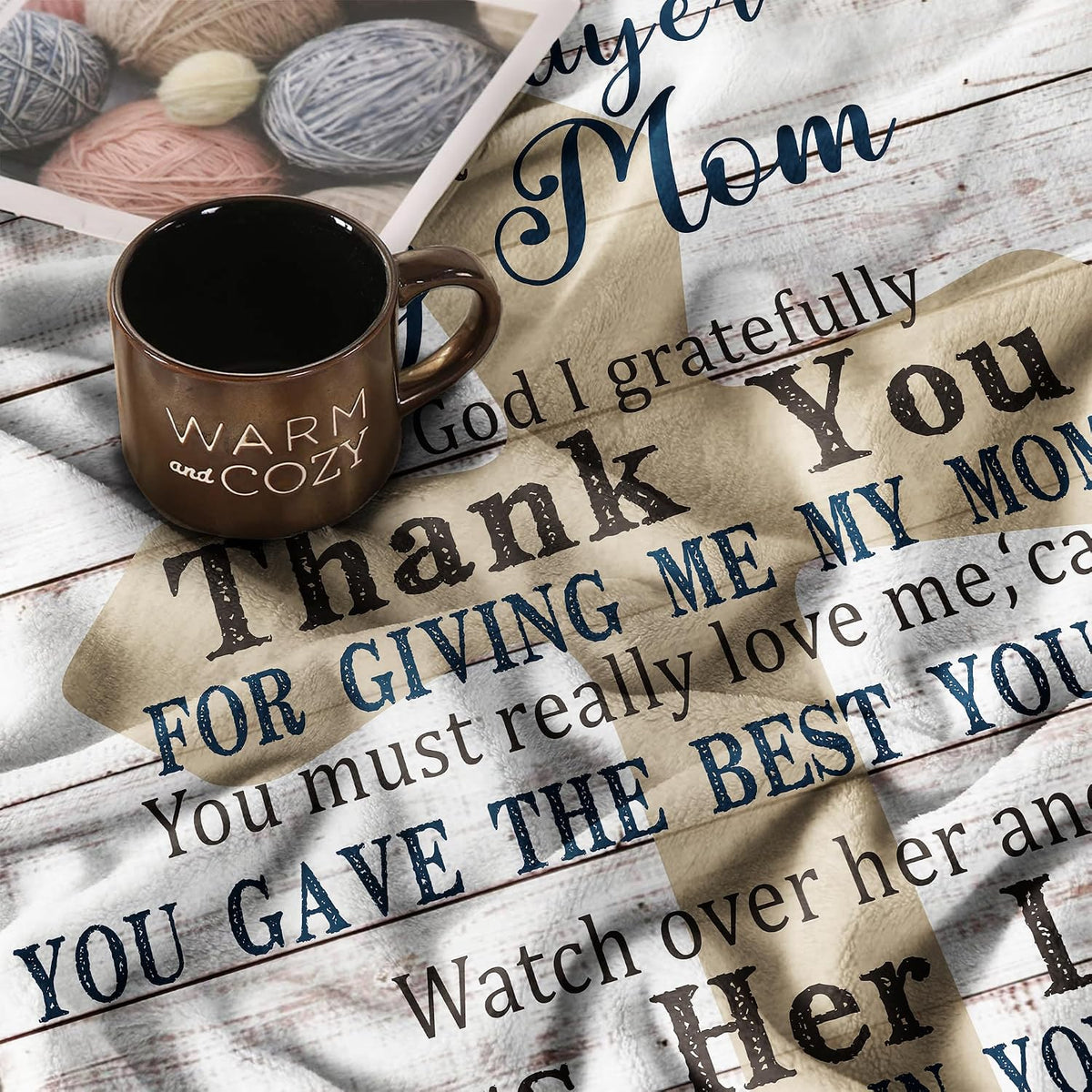 Mom Blanket 60 x 50 inch, Mom Birthday Gifts from Daughter, Son