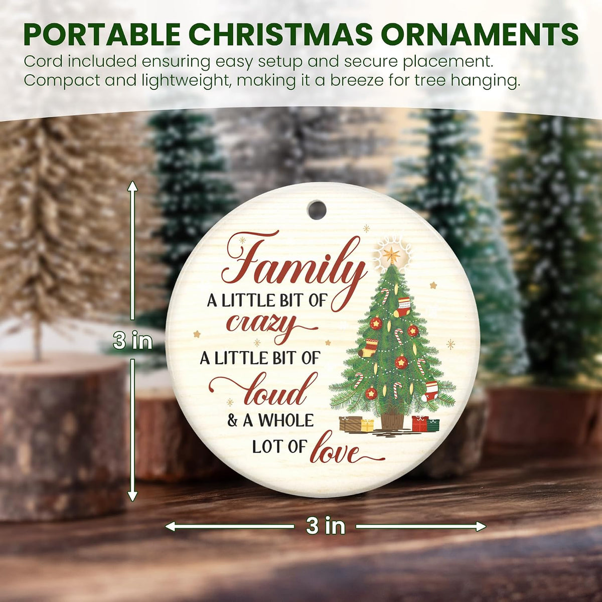 WRAPIX Family Christmas Ornaments 2026 - Christmas Funny Gifts for Family