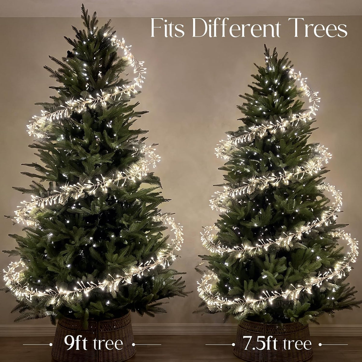 Christmas Decorations - 2000 LED 60ft Floating Spiral Christmas Tree Lights