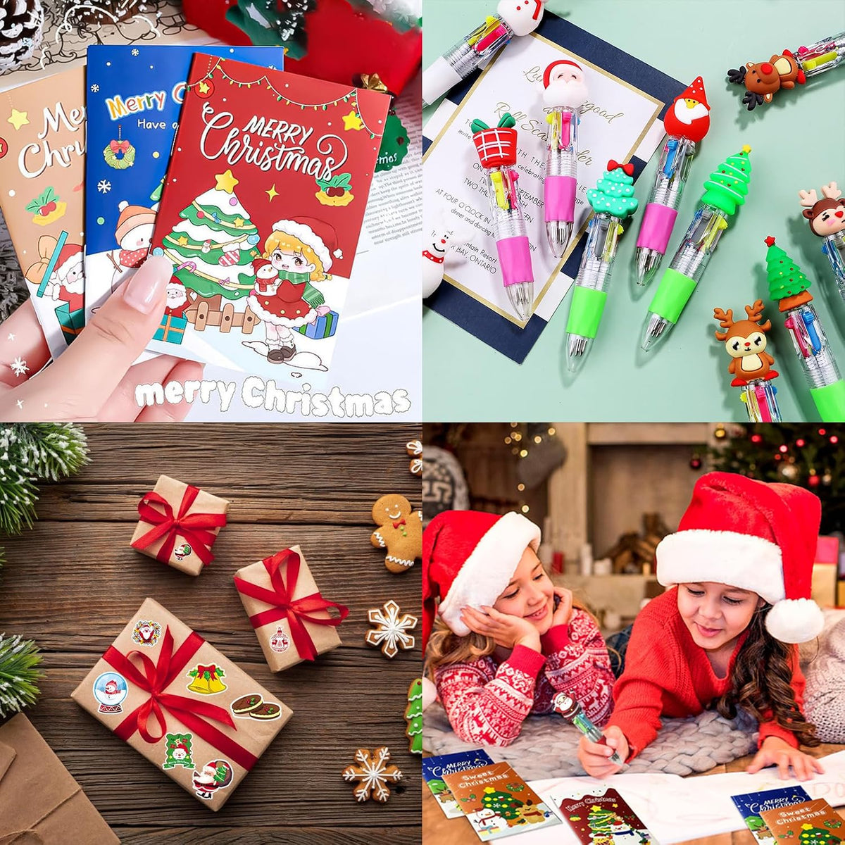 Christmas School Stationery Party Favors, 24 Pack Christmas Classroom Gifts