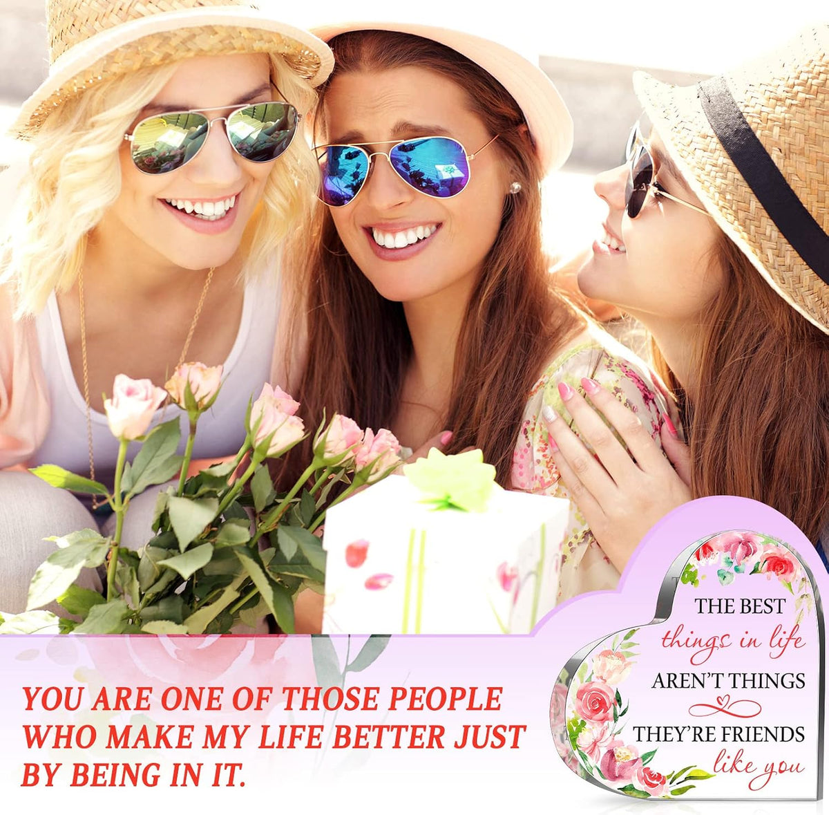 Christmas Friend Gift for Women Friendship Plaque, Sweet Style