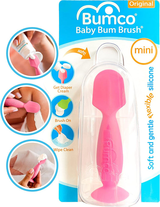Mini Diaper Cream Spatula with Case Soft Flexible Silicone Butt Spatula for Baby | Portable Diaper Cream Applicator for Gentle Rash Care