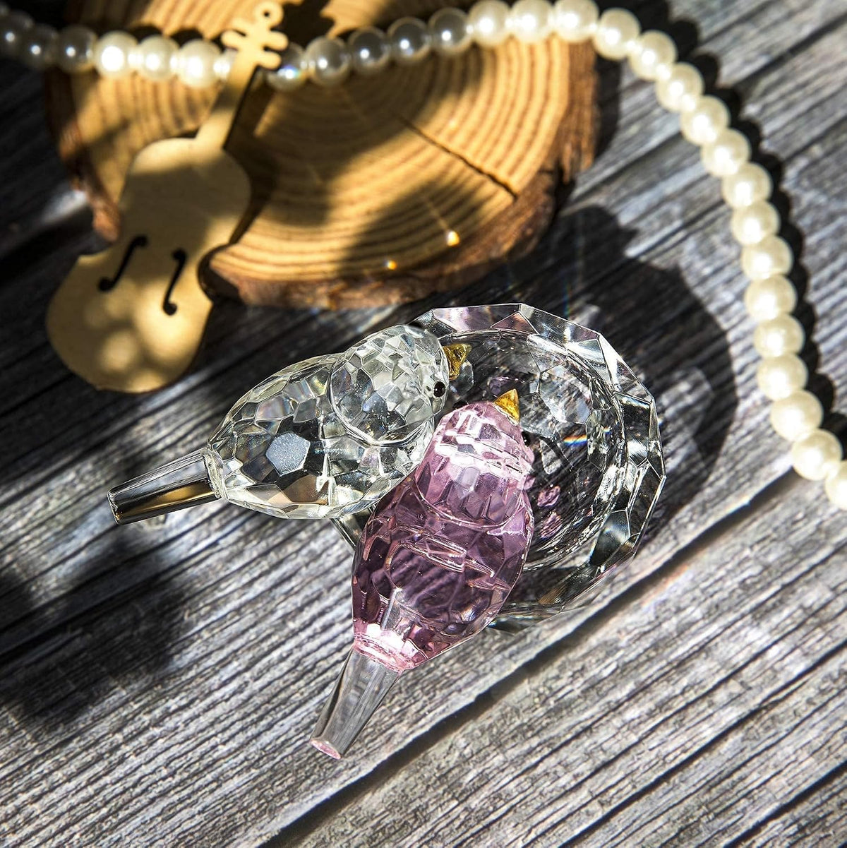 3.3'' Crystal Bird Figurine Collectible Art Glass Animal Gifts for Women