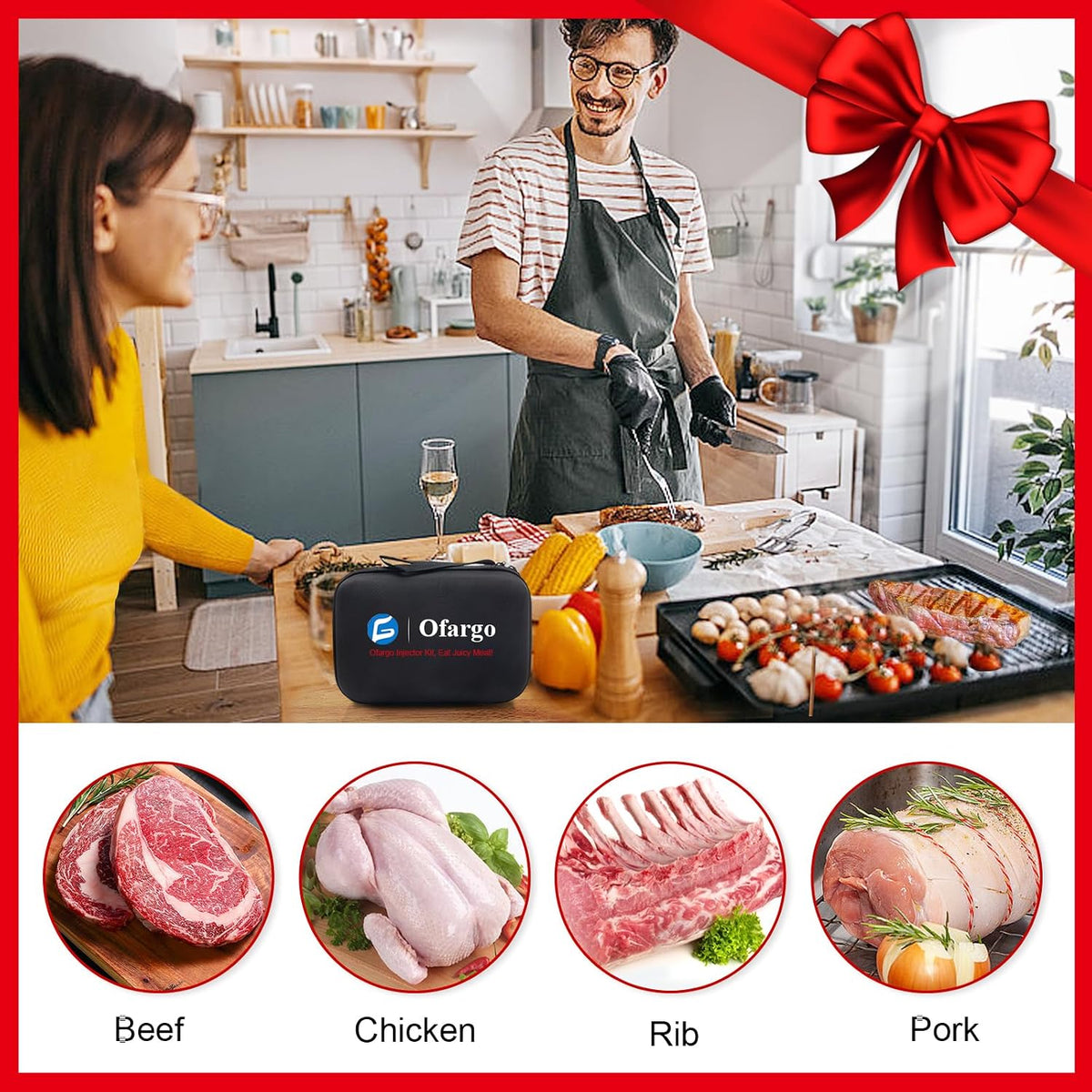 Meat Injector for Turkey, Brisket, Pork Butt, Chickens, Large Cuts of Meat