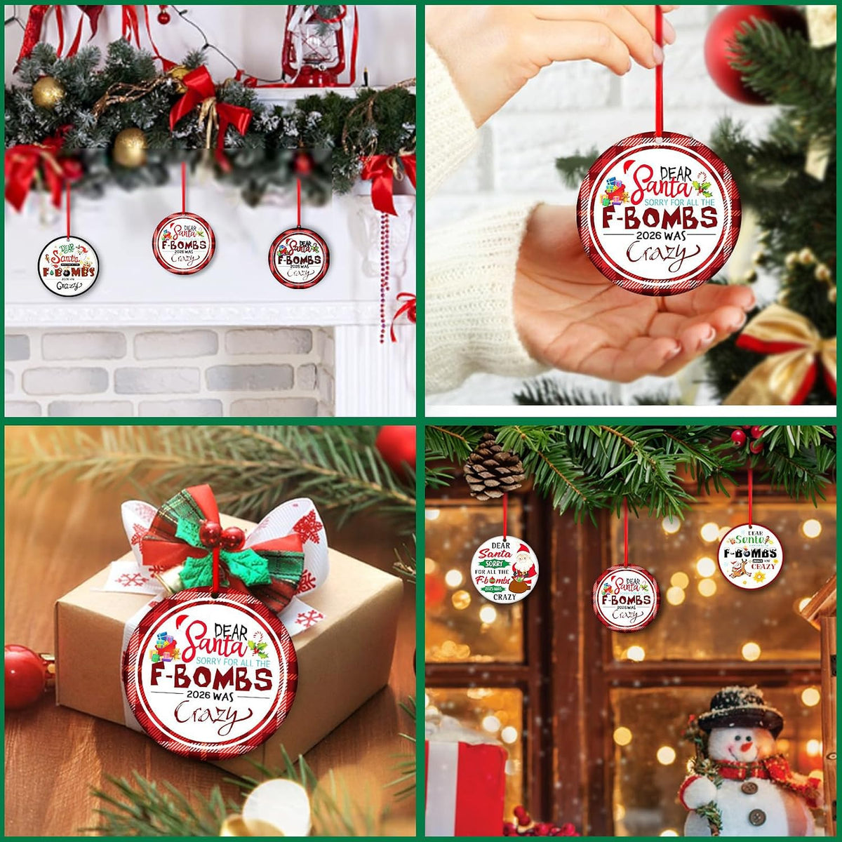 SICOHOME Funny Christmas Ornament 2026 - Funny Ornaments for Adults