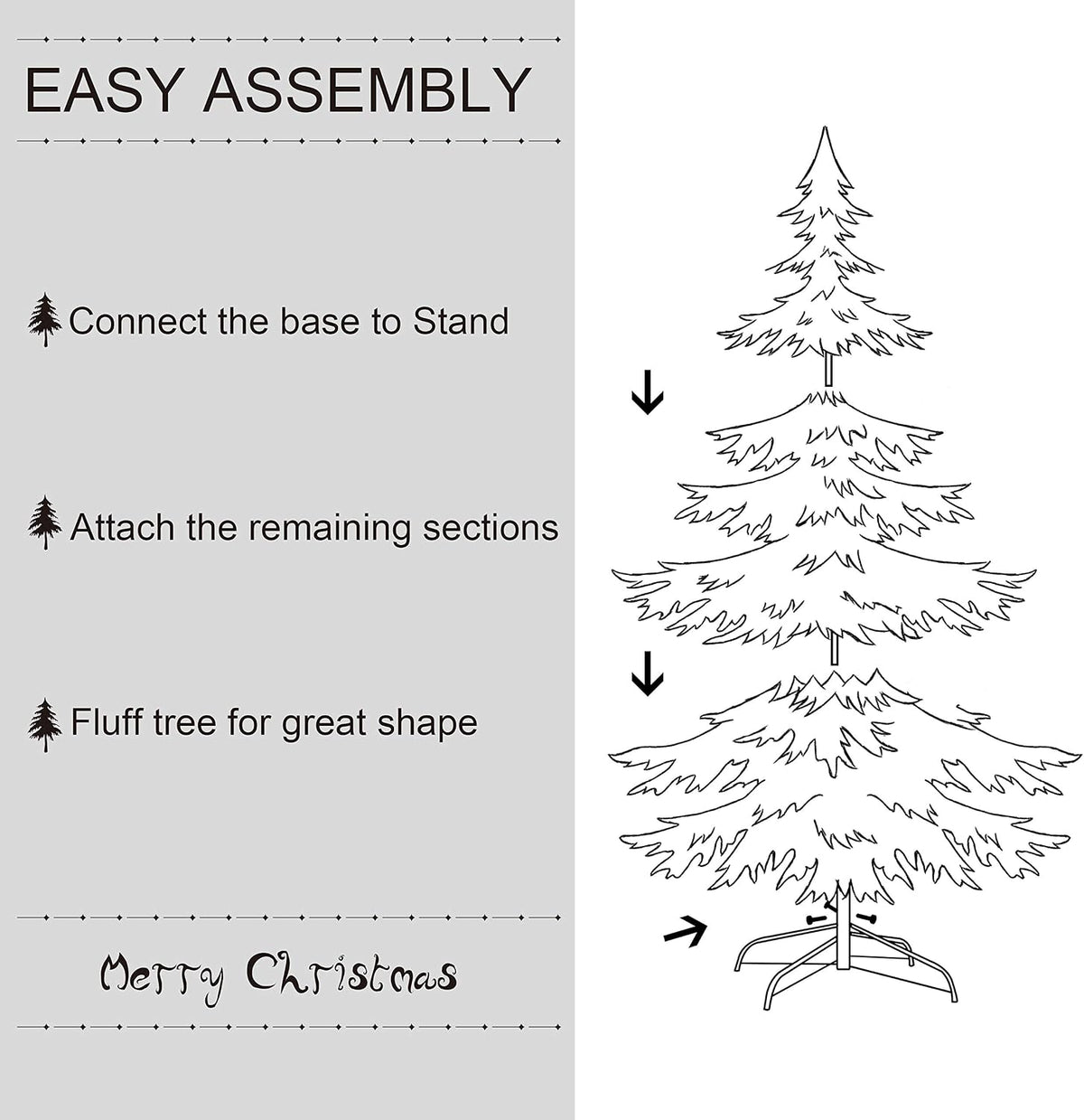 Joiedomi 3.6FT Christmas Tree Decorated with 150 Warm Lights and Ornaments, Artificial Christmas Tree Decorations for Outdoor/Indoor Decor