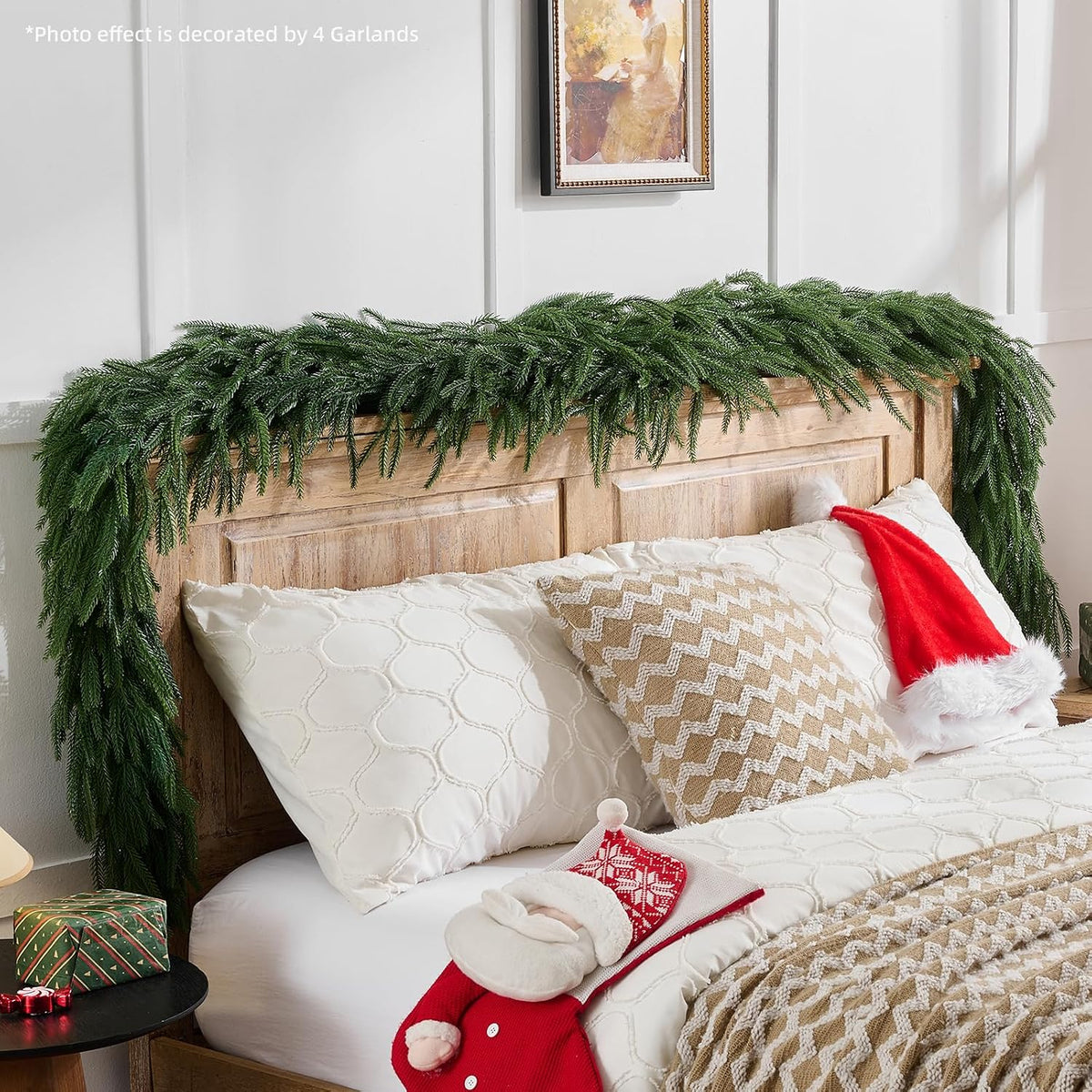 CLEANGOR 2Pcs 6FT Norfolk Pine Garlands for Christmas Decorations Indoor