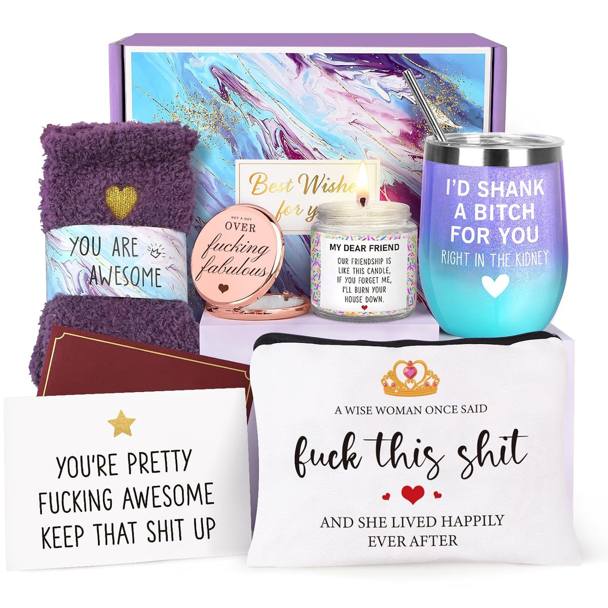 Birthday Gifts for Women Best Friend, Friendship Gift for Her, BFF Gifts for Friend Sister Bestie, Cool Gift Box for Women Female Friends Mothers Day Christmas Birthday