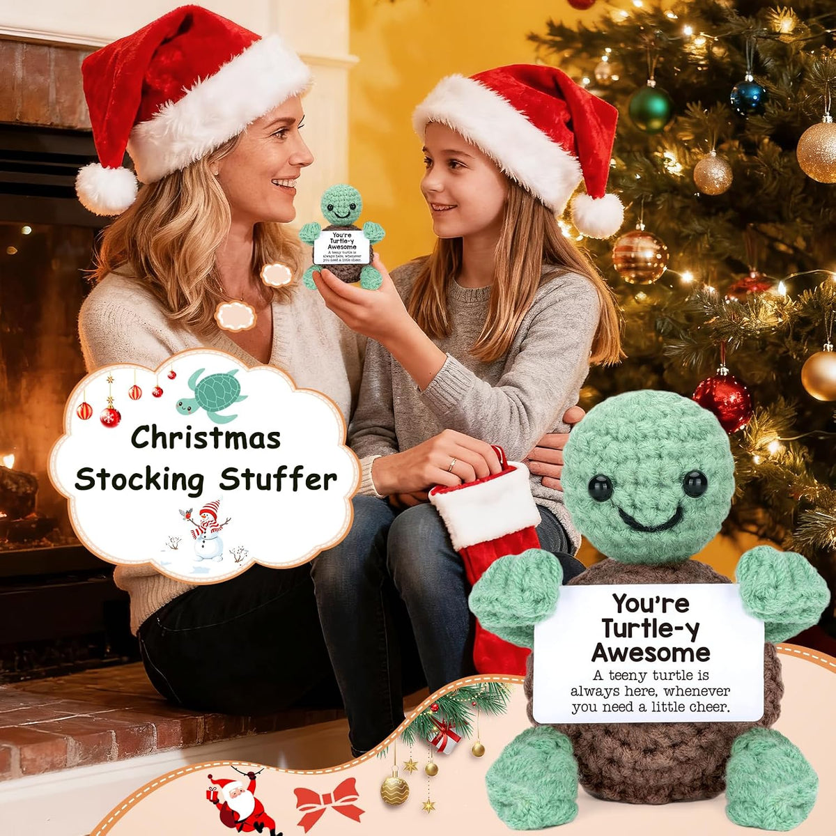 Mini Funny Turtle Christmas Birthday Gifts for Women Men Grandkids