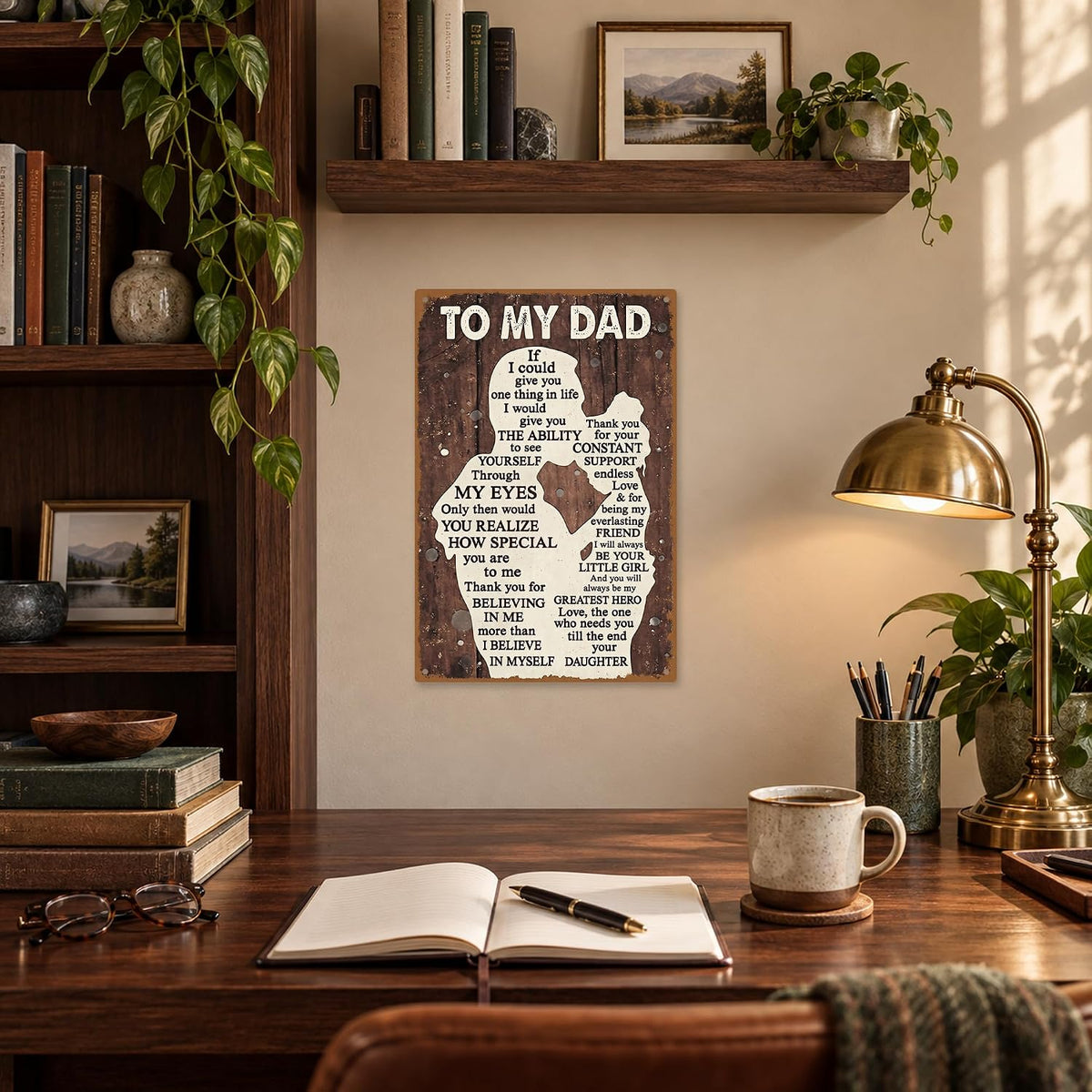 Dad Gifts From Daughter To My Dad Birthday Metal Sign Father Daughter