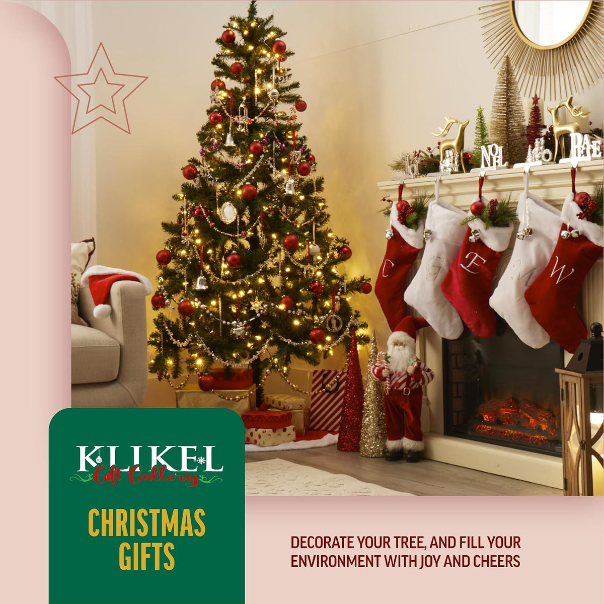Klikel Glass Icicle Ornaments - Winter Decorations for Christmas Tree - Total 36 Hanging Ornaments - 18 4" and 18 6"