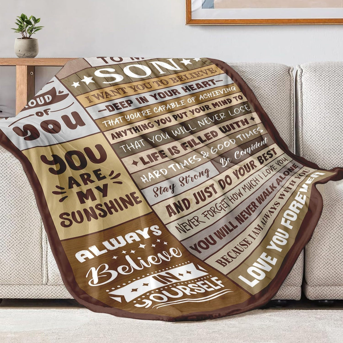 Birthday Gifts for Son from Mom or Dad, to My Son Blanket 50"x60"