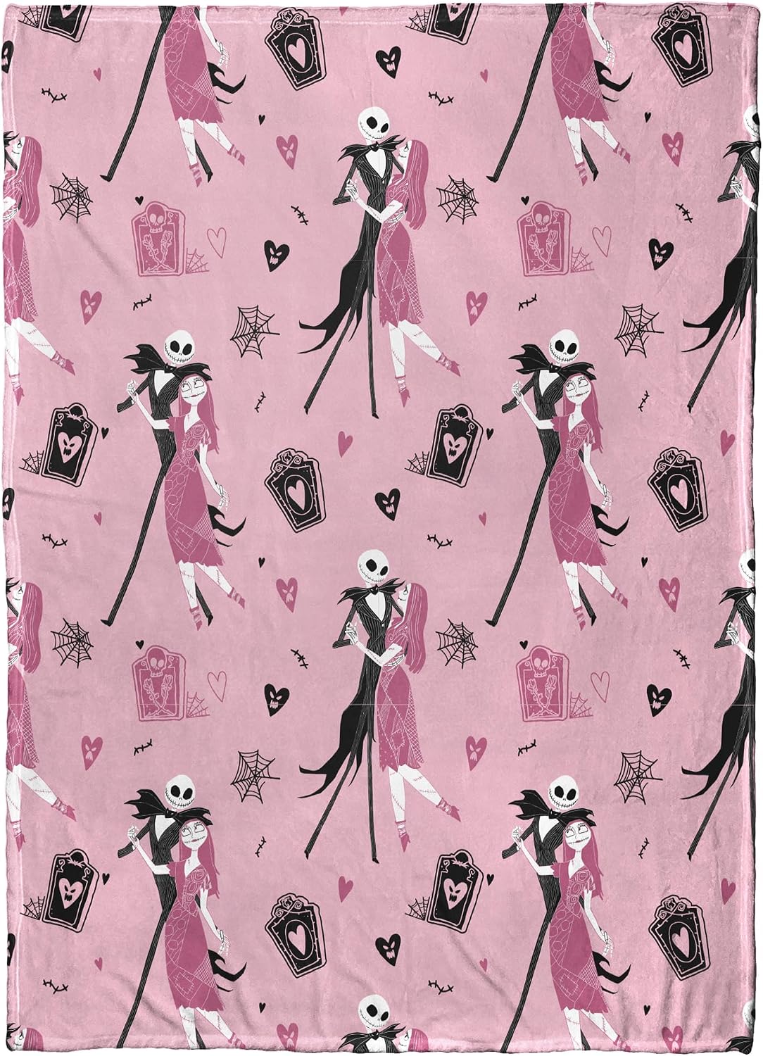 Disney Nightmare Before Christmas Silk Touch Throw Misfit Tango 50" x 70" Fleece Blanket