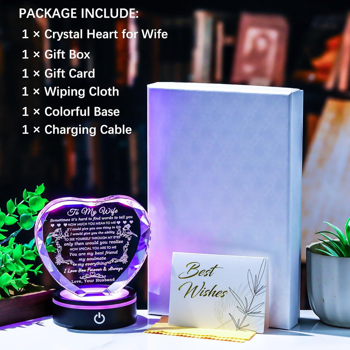 YWHL Gifts for Wife I Love You Gift Idea for Wedding Anniversary & Birthday