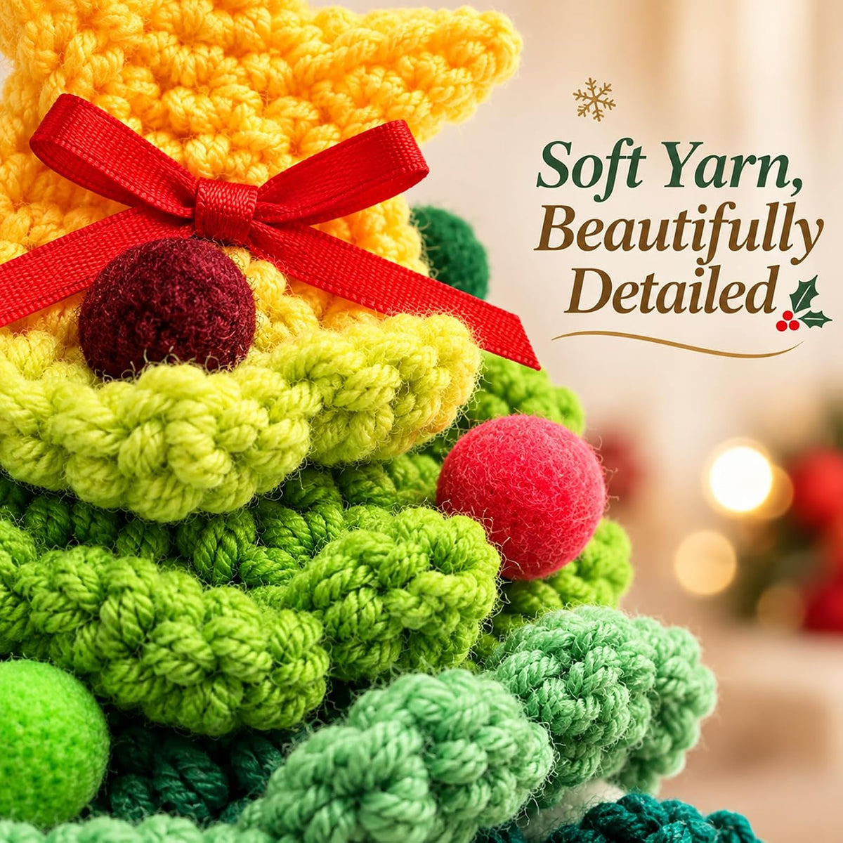 Crochet Christmas Tree Gifts for Women, Friends, Coworkers, Christmas Decor
