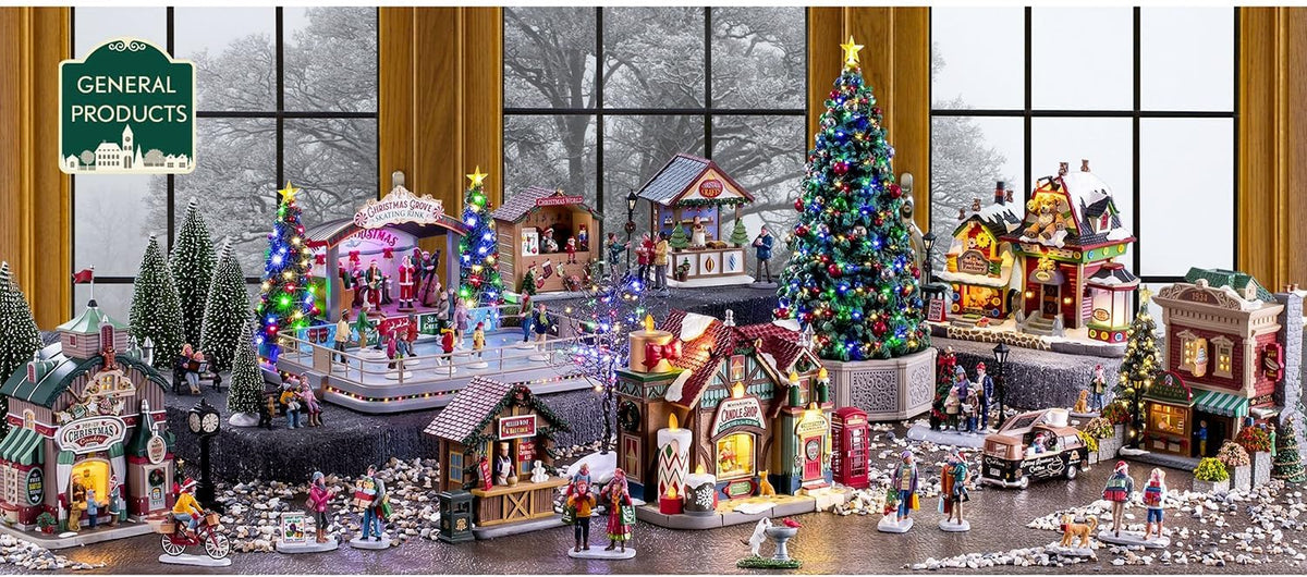 Lemax Snowy Christmas Tree, Clear Light, Battery-Operated(4.5V), Lighted Trees, #54526