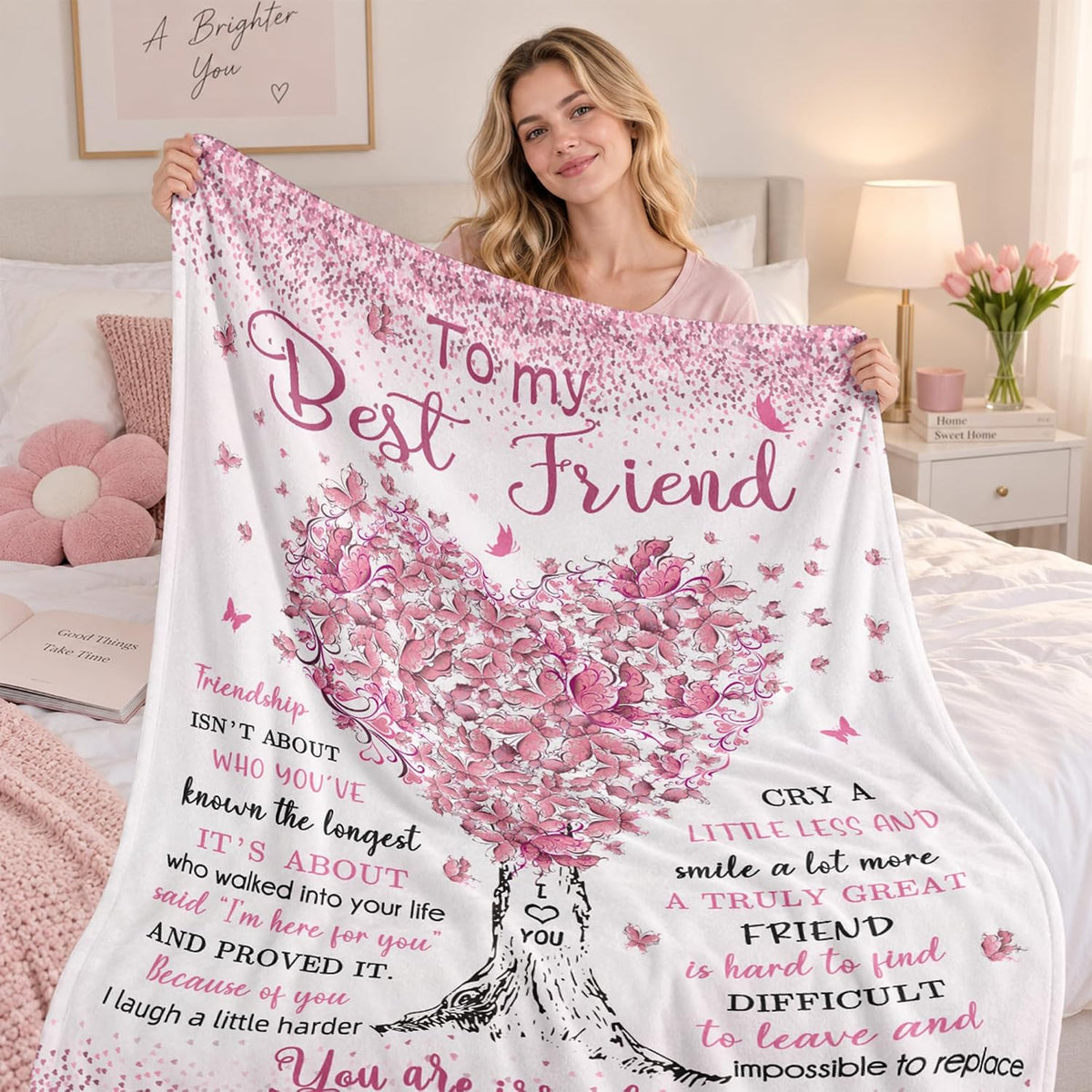 Best Friend Birthday Gifts for Women, Best Friends Blanket 60"x50"