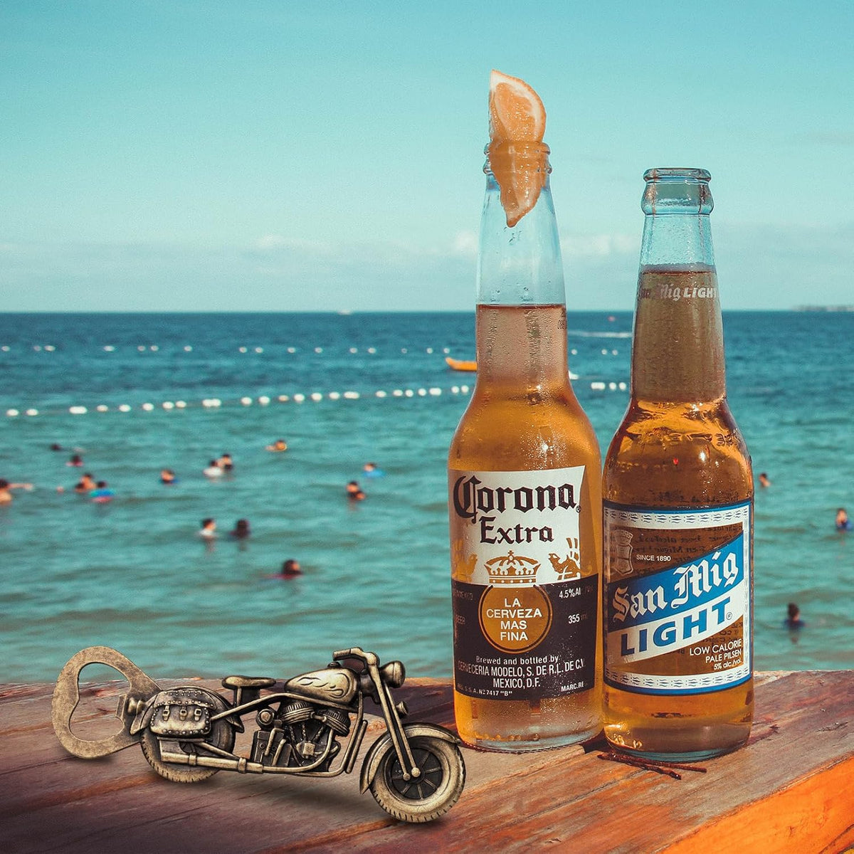 Motorcycle Gifts for Men, Beer Bottle Opener Gift for Christmas Fathers Day