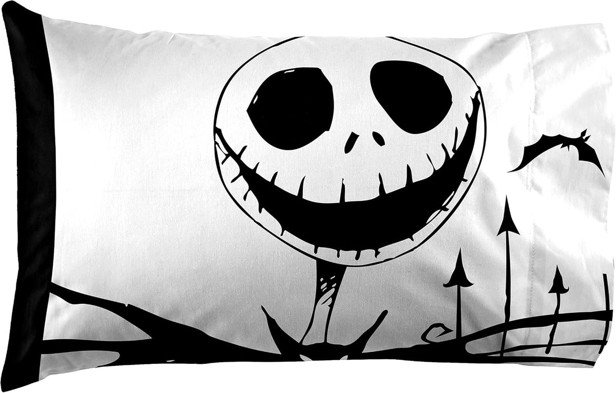 Nightmare Before Christmas Jack Skellington Pillowcase Reversible, Multi