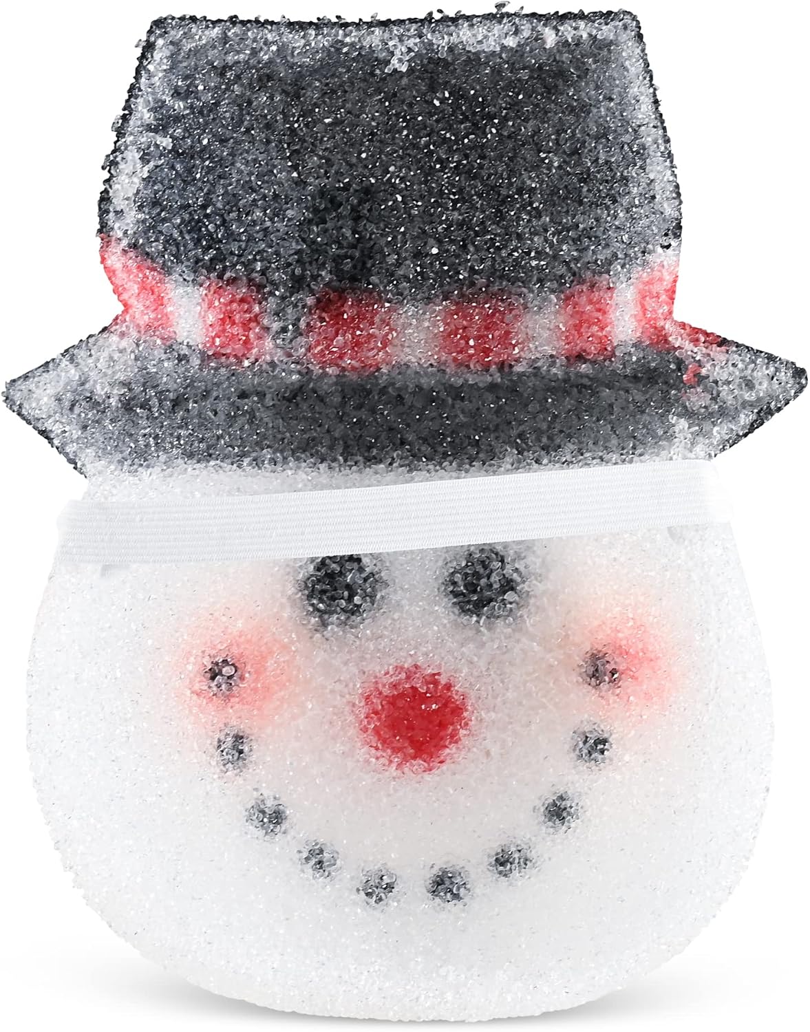 Snowman Head Porch Light Cover - 11" Lamp Christmas Holiday Decoration 2 Pk