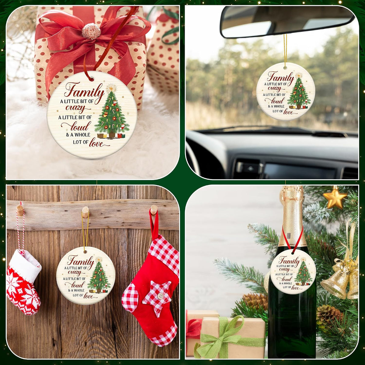 WRAPIX Family Christmas Ornaments 2026 - Christmas Funny Gifts for Family