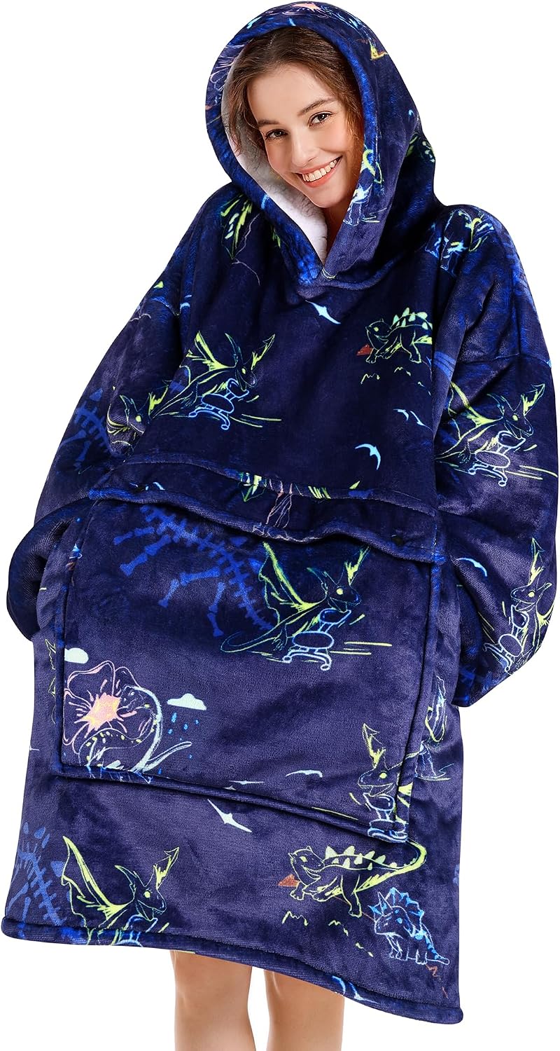 Narecte Cozy Oversized Hoodie Blanket Wearable Blanket for Adults