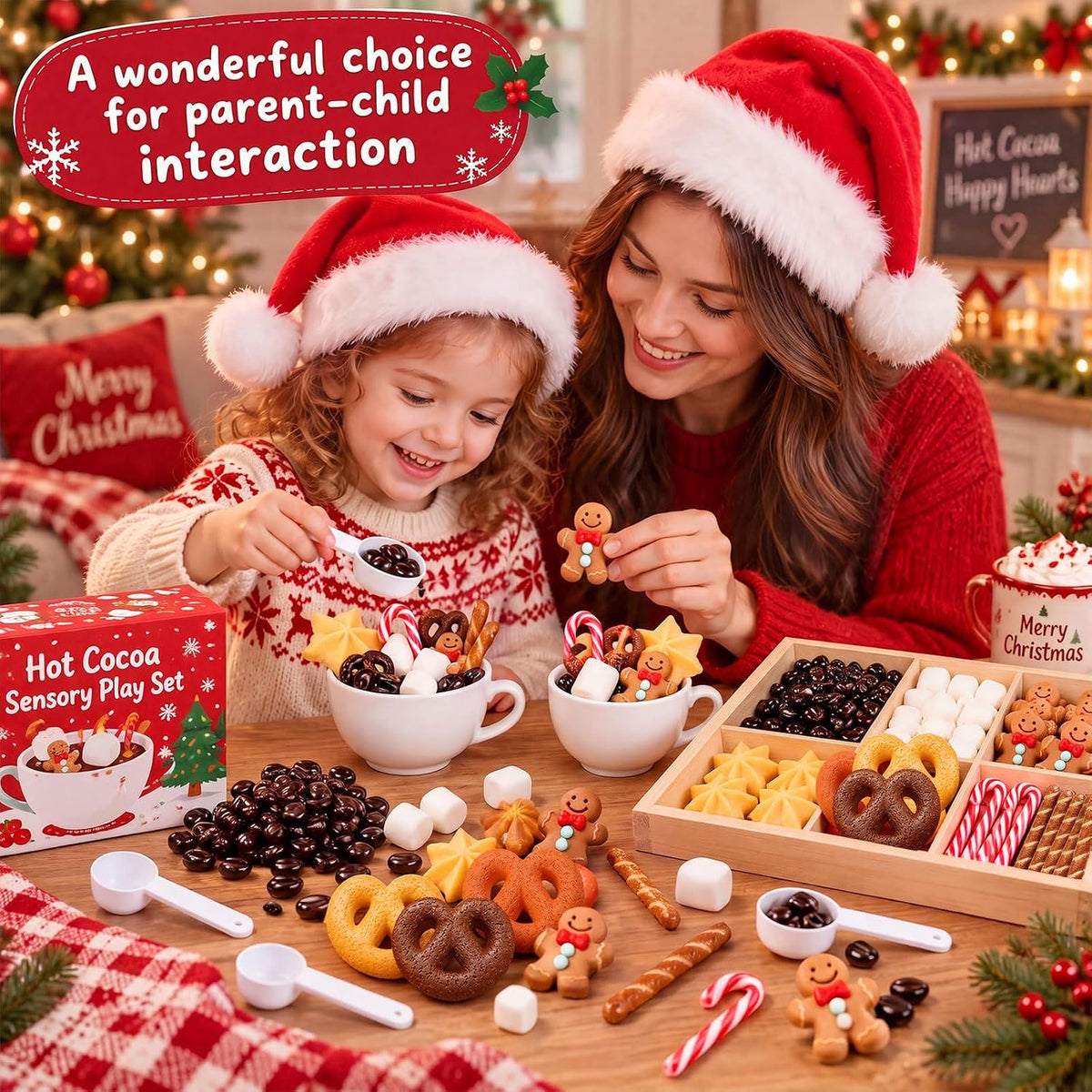 266 Pcs Hot Cocoa Christmas Sensory Bin Items Winter Sensory Toys