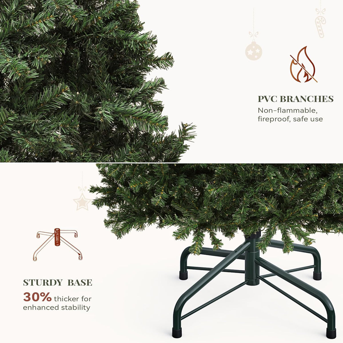 YITAHOME Prelit Green Christmas Tree 7.5ft with Remote