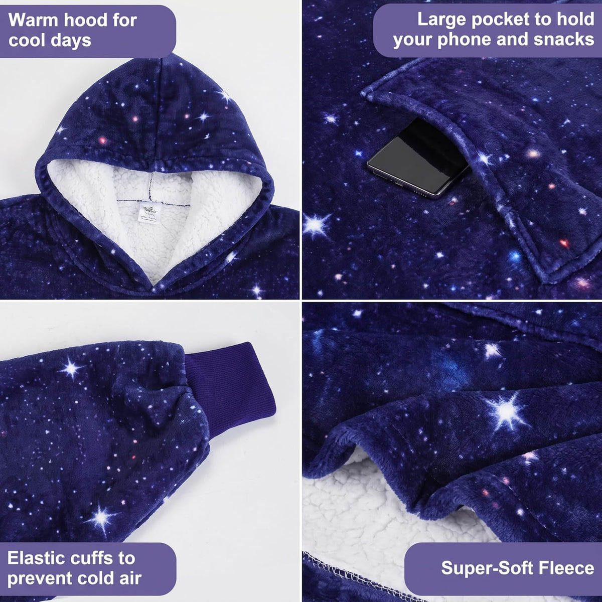 Catalonia Oversized Wearable Blanket Hoodie Sweatshirt for Adults