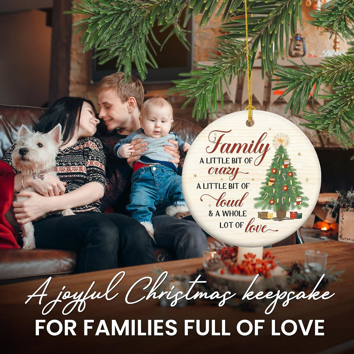 WRAPIX Family Christmas Ornaments 2026 - Christmas Funny Gifts for Family