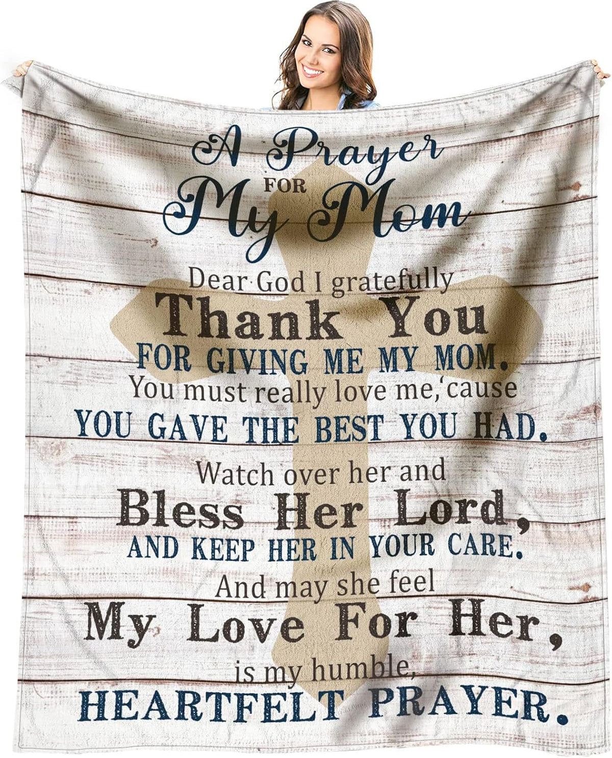 Mom Blanket 60 x 50 inch, Mom Birthday Gifts from Daughter, Son