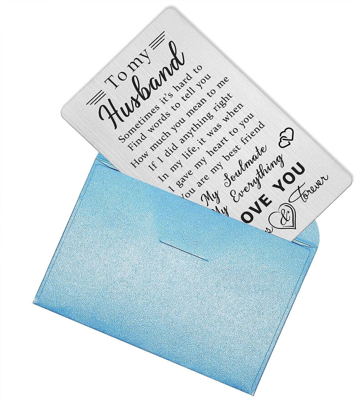 To My Husband Wallet Card, Anniversary Cards for Husband Birthday Gifts