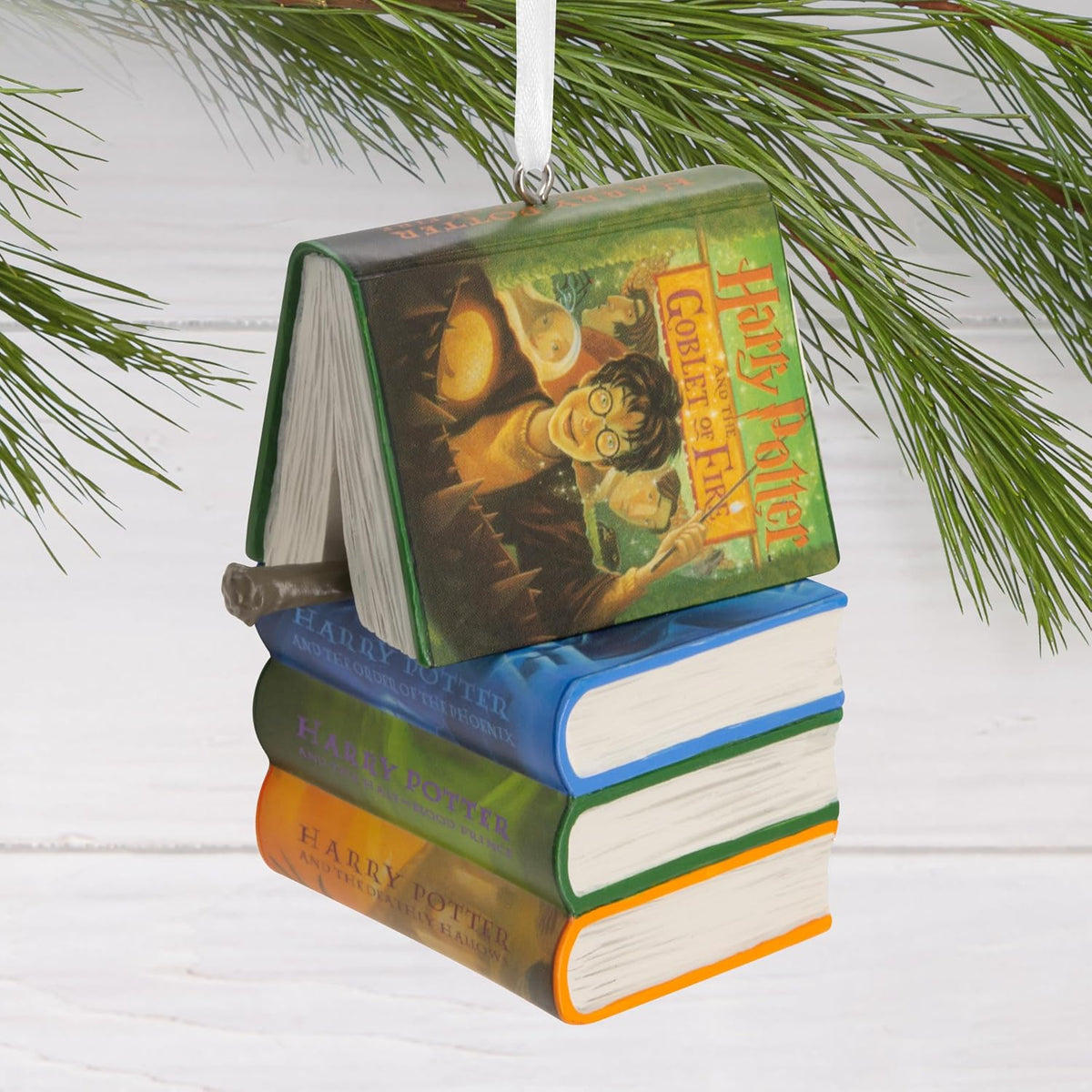 Hallmark Harry Potter Books and Wand Christmas Ornament