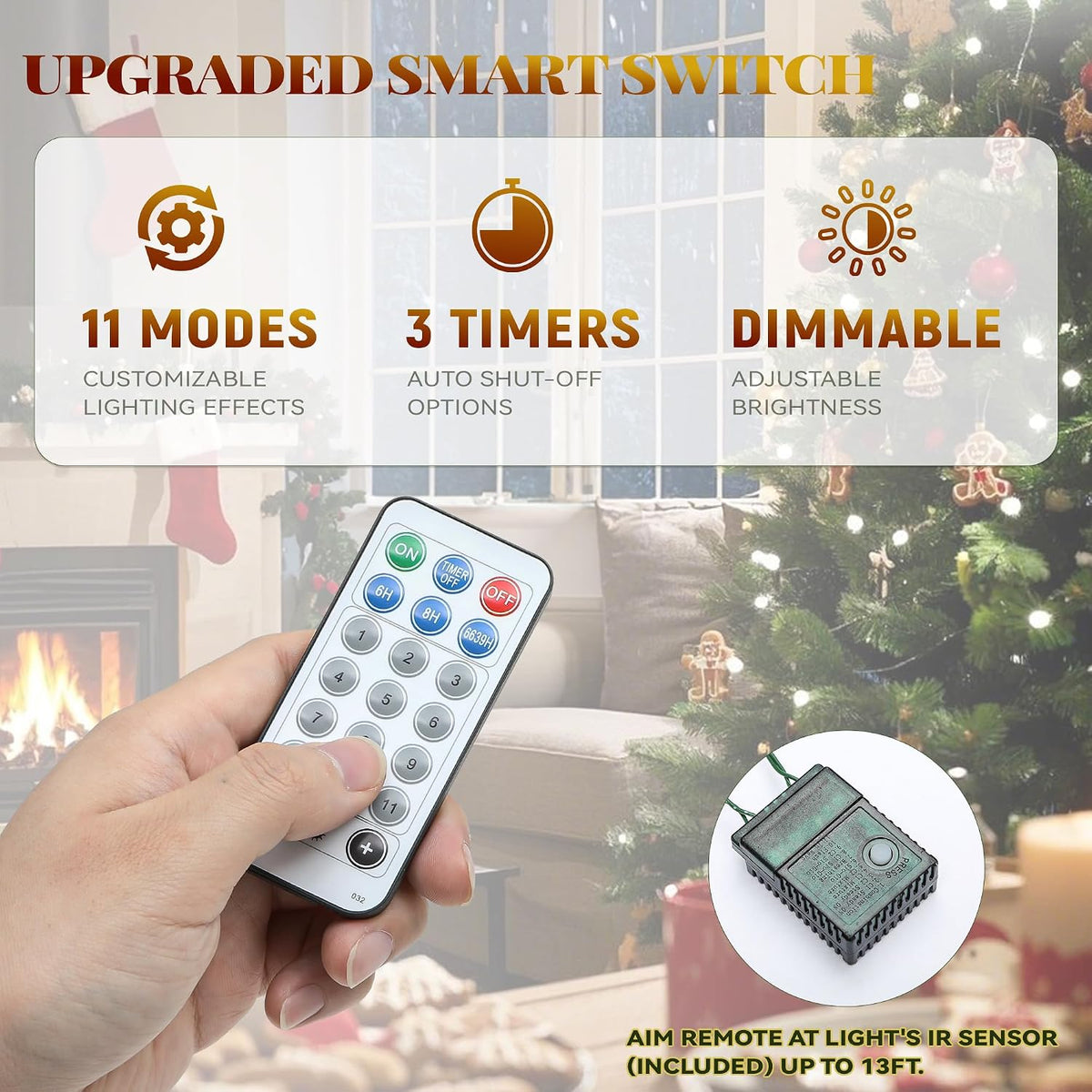 YITAHOME Prelit Green Christmas Tree 7.5ft with Remote