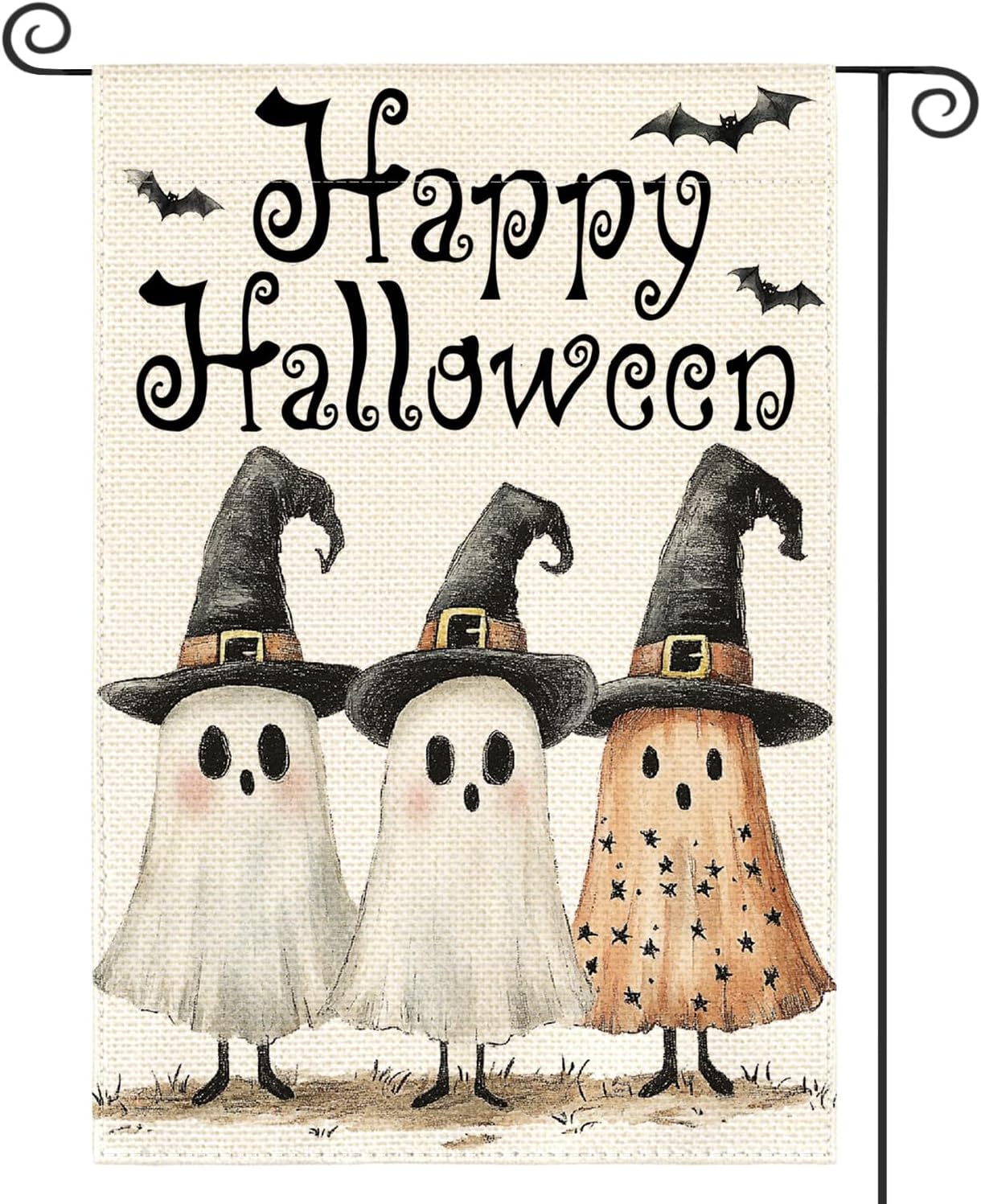 12×18 in Double-Sided Halloween Ghost “BOO” Garden Flag Outdoor Welcome Decor | USA Decoration®