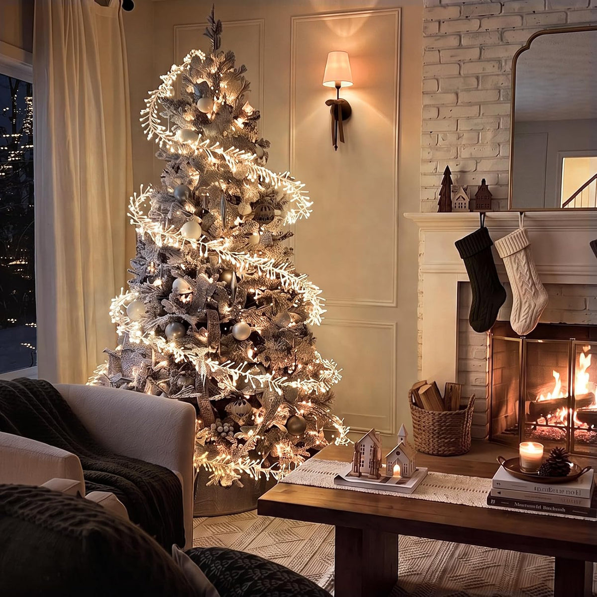 Christmas Decorations - 2000 LED 60ft Floating Spiral Christmas Tree Lights